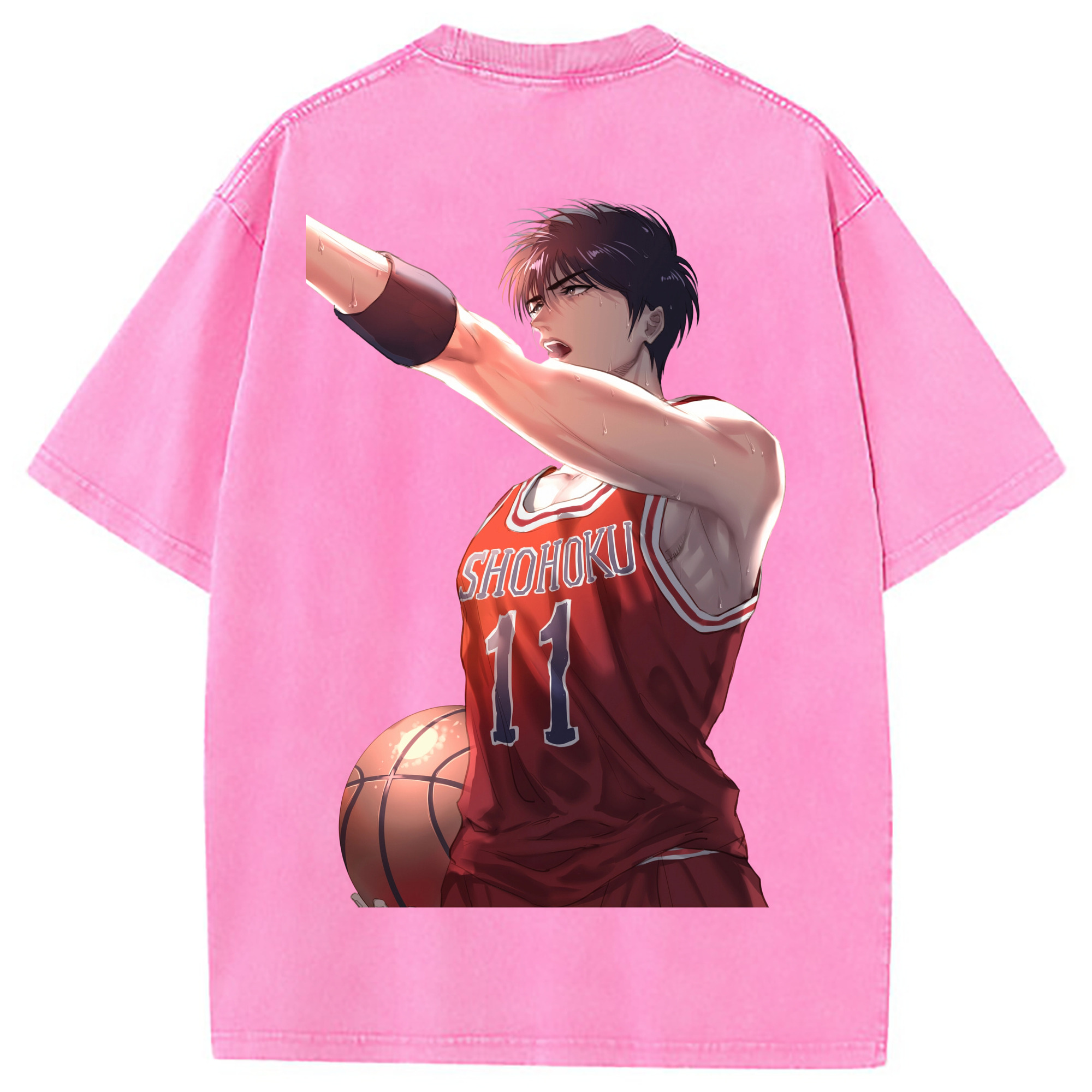 （画像用） SLAM DUNK／スラムダンク 綿100% ヴィンテージ風 半袖Tシャツ（背面プリント）